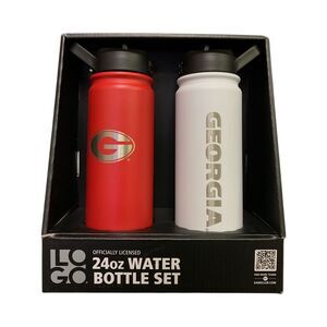 Georgia Bulldogs - Logo Brands Officially Licensed NFL 24oz Vacuum Insulated Wat